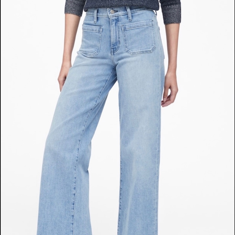Banana Republic High-Rise Wide-Leg Jeans